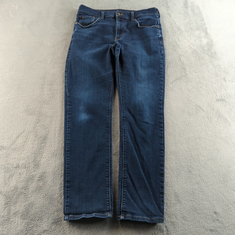 Mott & Bow Jeans Mens 34x32 Blue Dark Wash‎ Faded Slim Stretch Denim Cotton